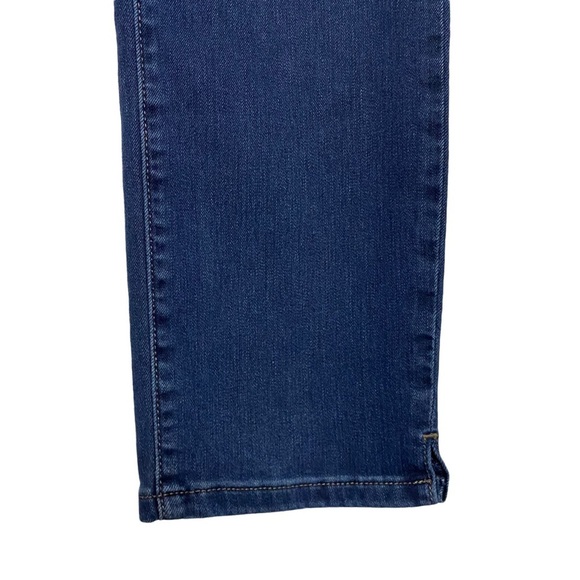 NYDJ Alina Pull On Ankle Blue Jeans Denim Slimming Panel High Rise Straight 10 - Picture 10 of 16